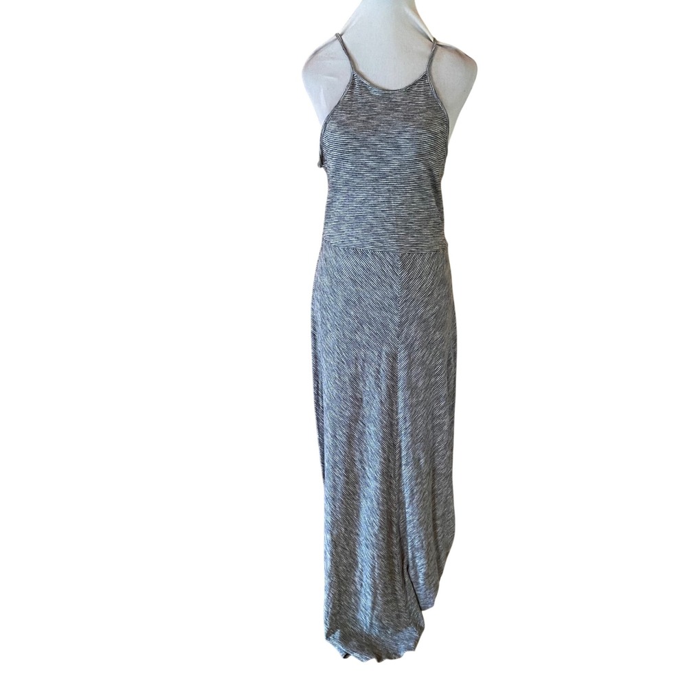 Lou & Grey Gray Cotton Maxi Dress Large Halter Neck Spaghetti Strap
